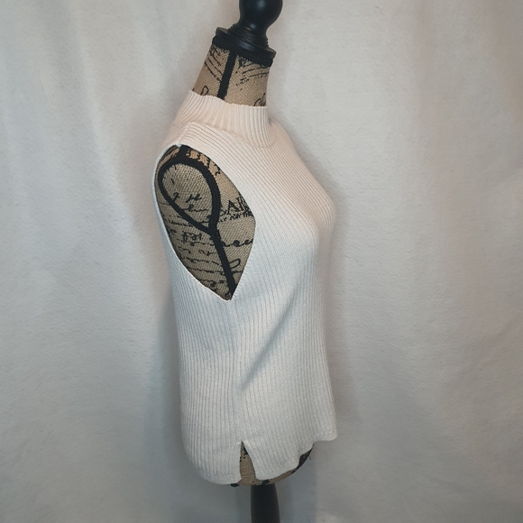 Kensie Womens Ribbed Knit Tank Large Beige - Picture 4 of 8